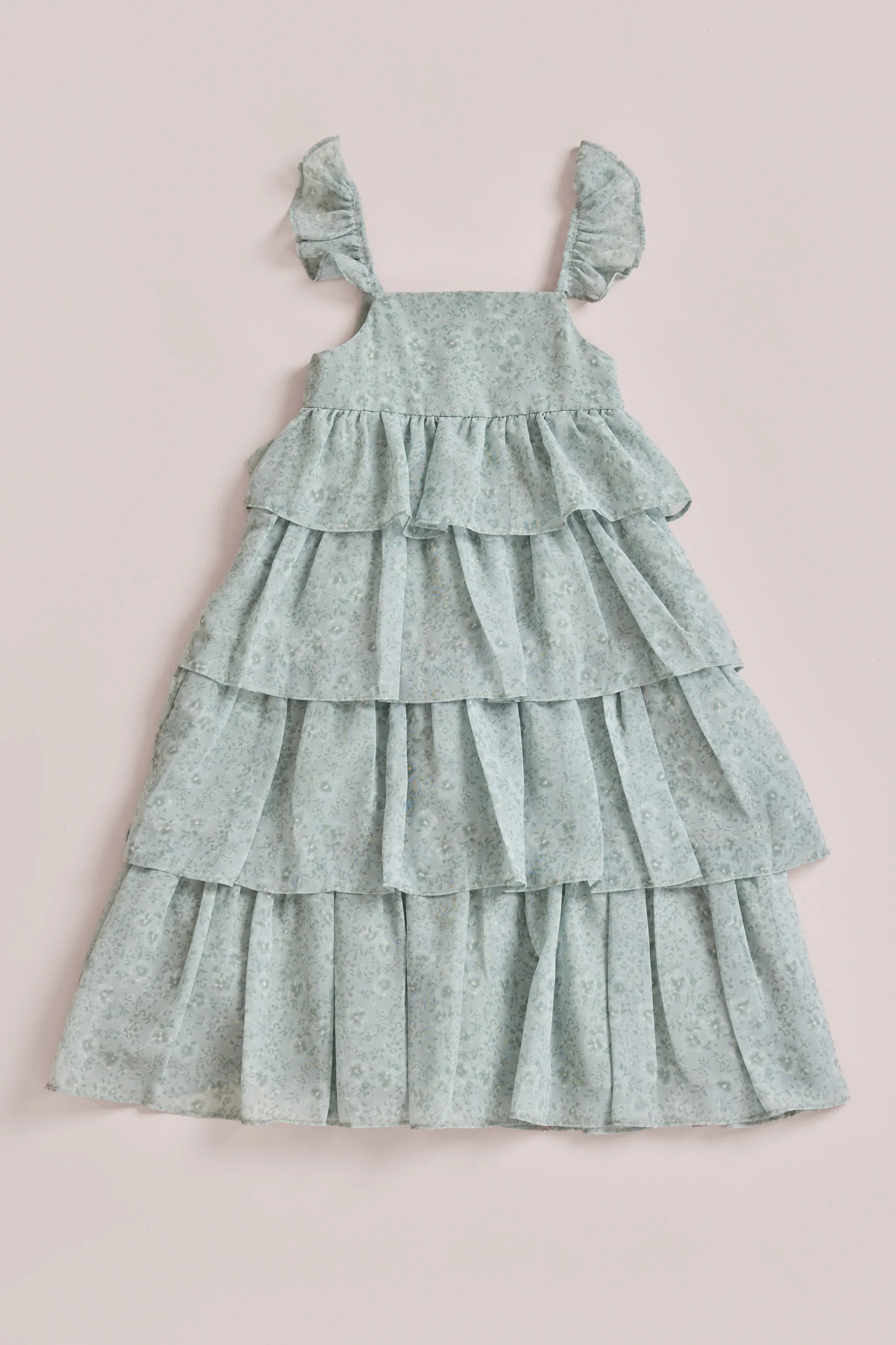 Kids Poppy Chiffon Floral Print Dress | Made To Order - Image 14