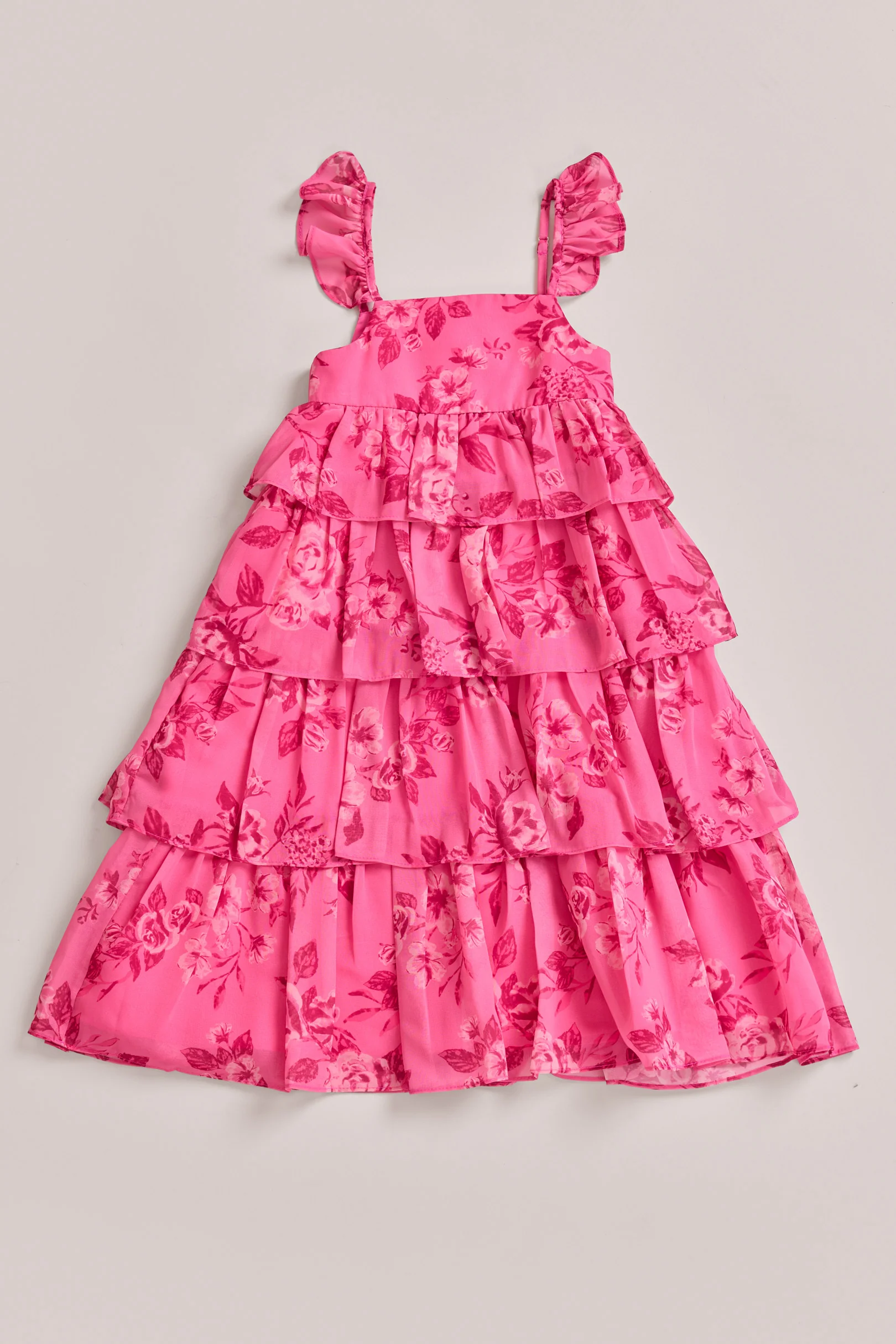 Kids Poppy Chiffon Floral Print Dress | Made To Order - Image 19