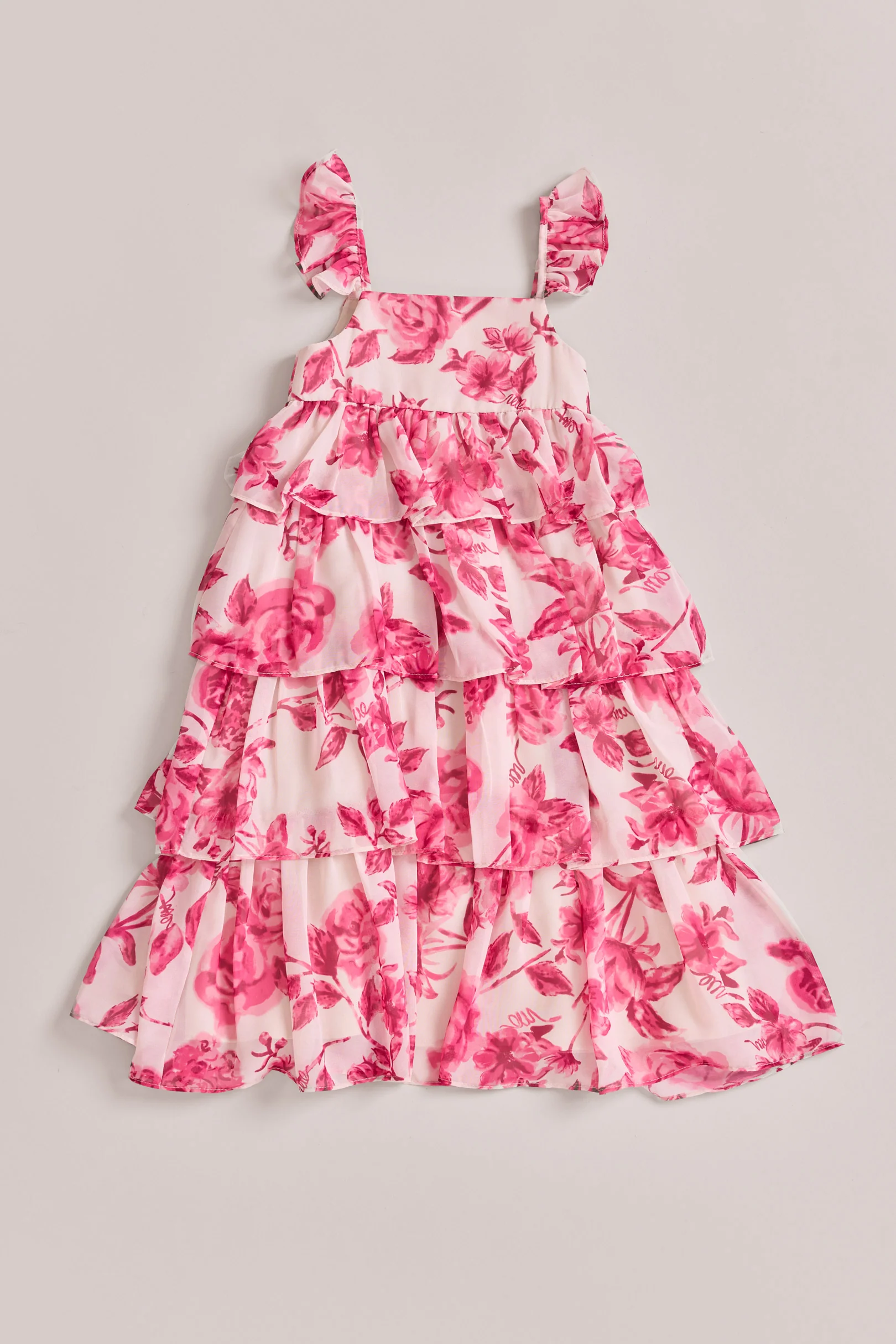 Kids Poppy Chiffon Floral Print Dress | Made To Order - Image 20