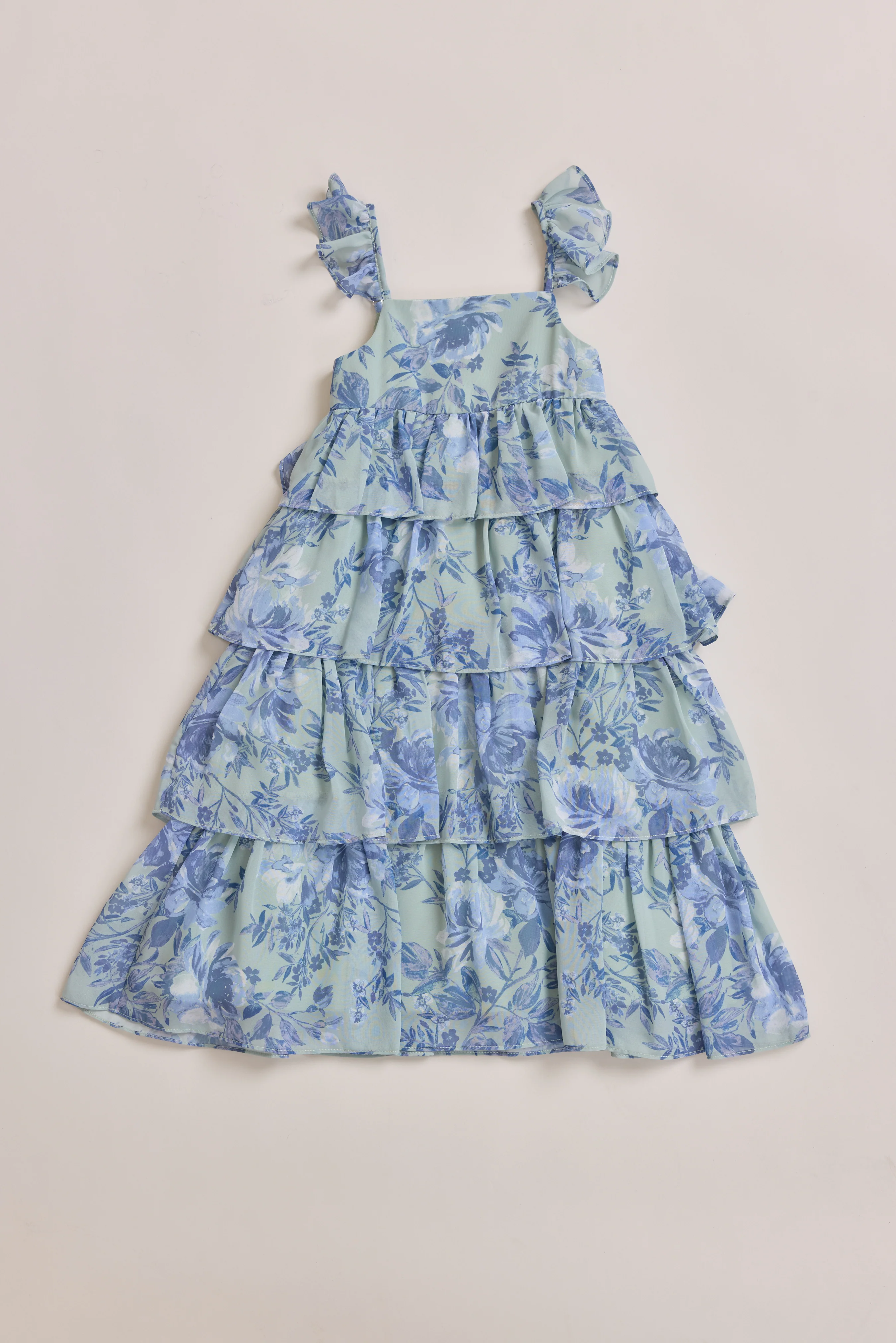 Kids Poppy Chiffon Floral Print Dress | Made To Order - Image 30