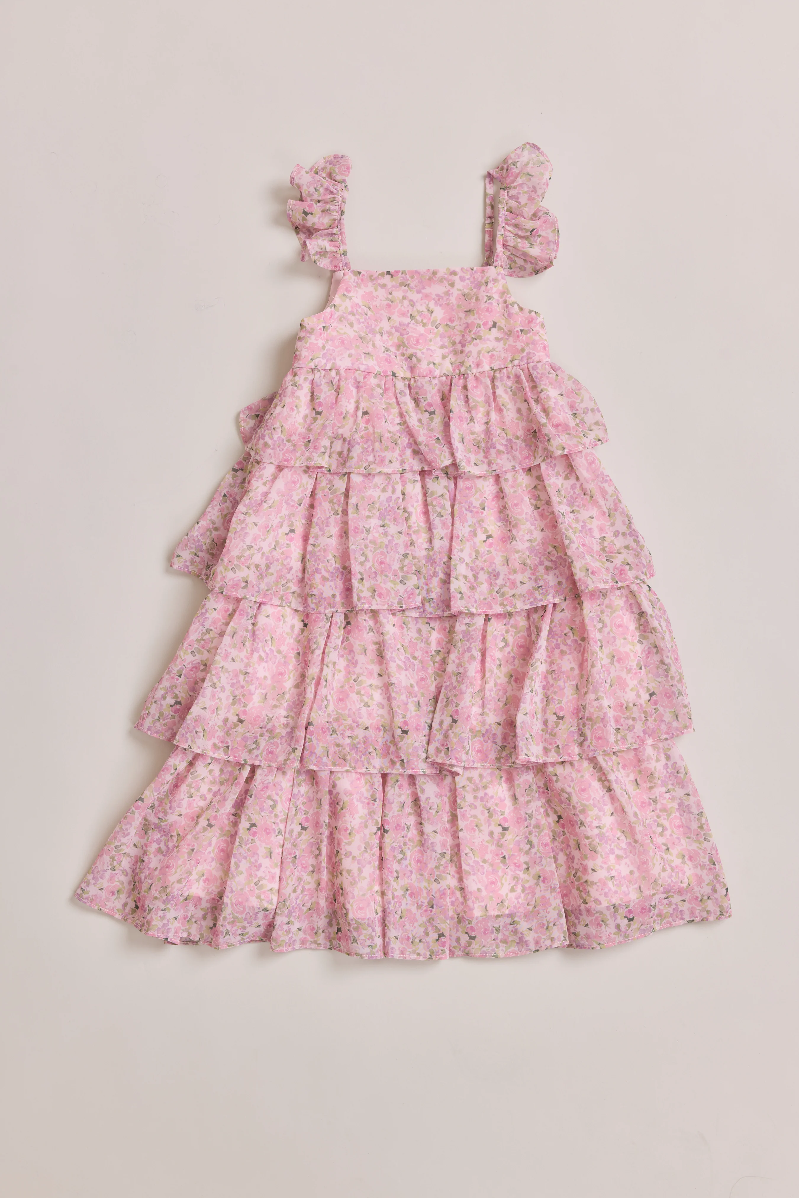Kids Poppy Chiffon Floral Print Dress | Made To Order - Image 31