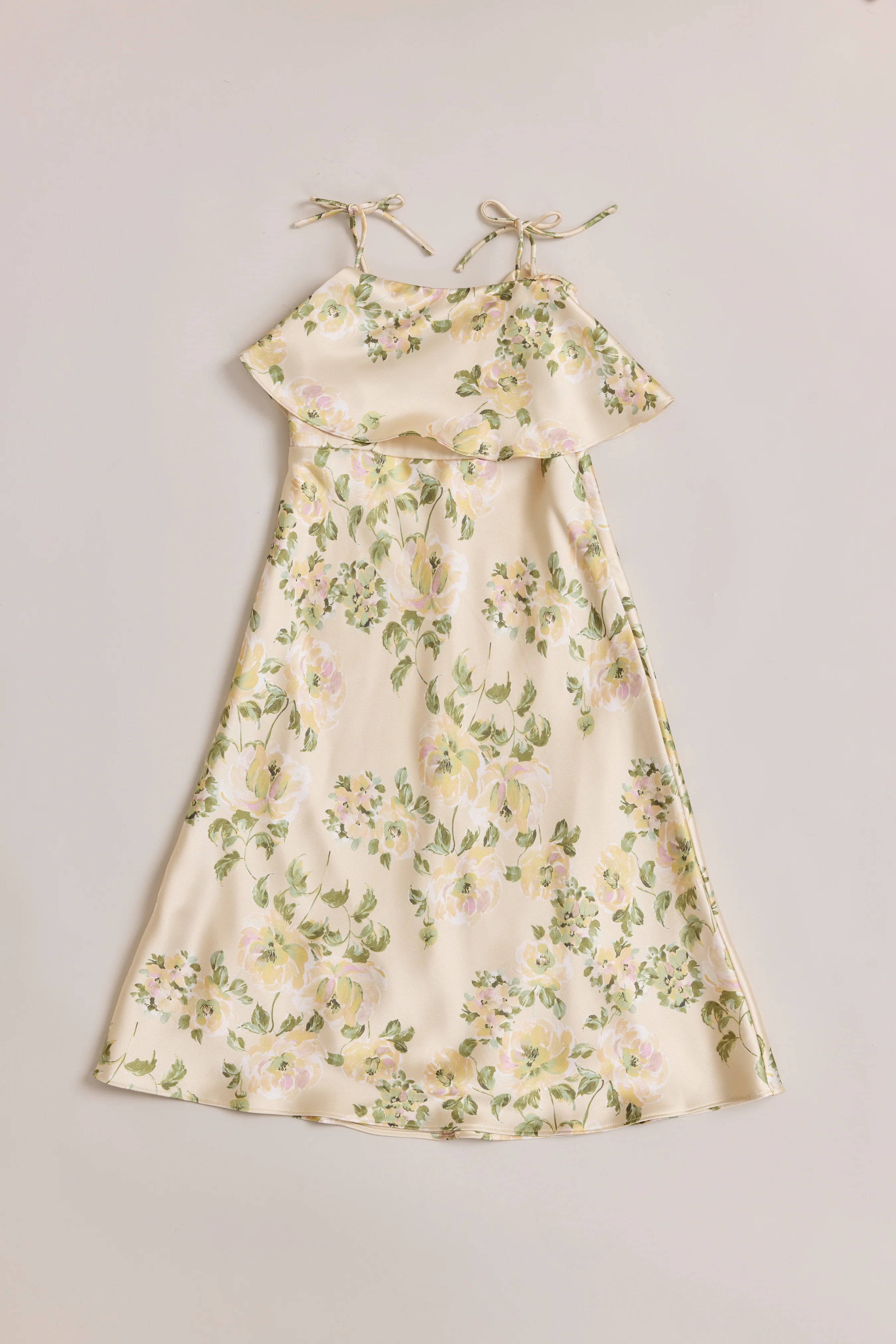 Kids Riley Convertible Satin Floral Print Dress | Made To Order - Image 33