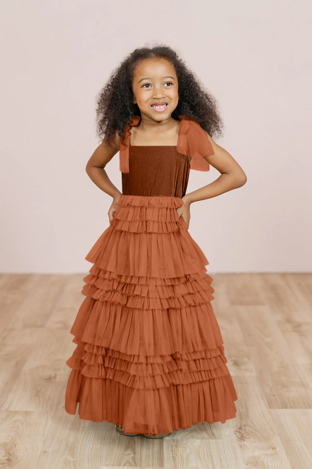 Kids Tallulah Velvet + Tulle Dress | Made To Order - Image 13