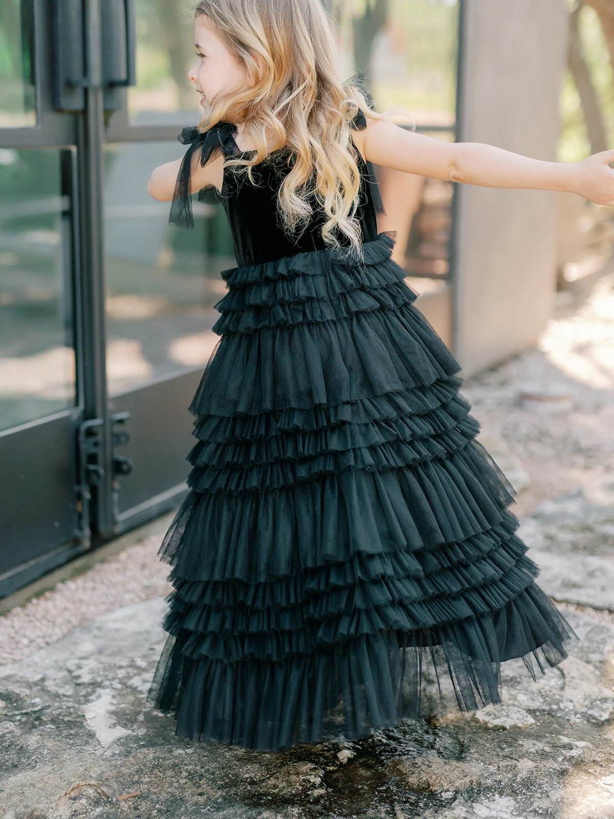 Kids Tallulah Velvet + Tulle Dress | Made To Order - Image 3