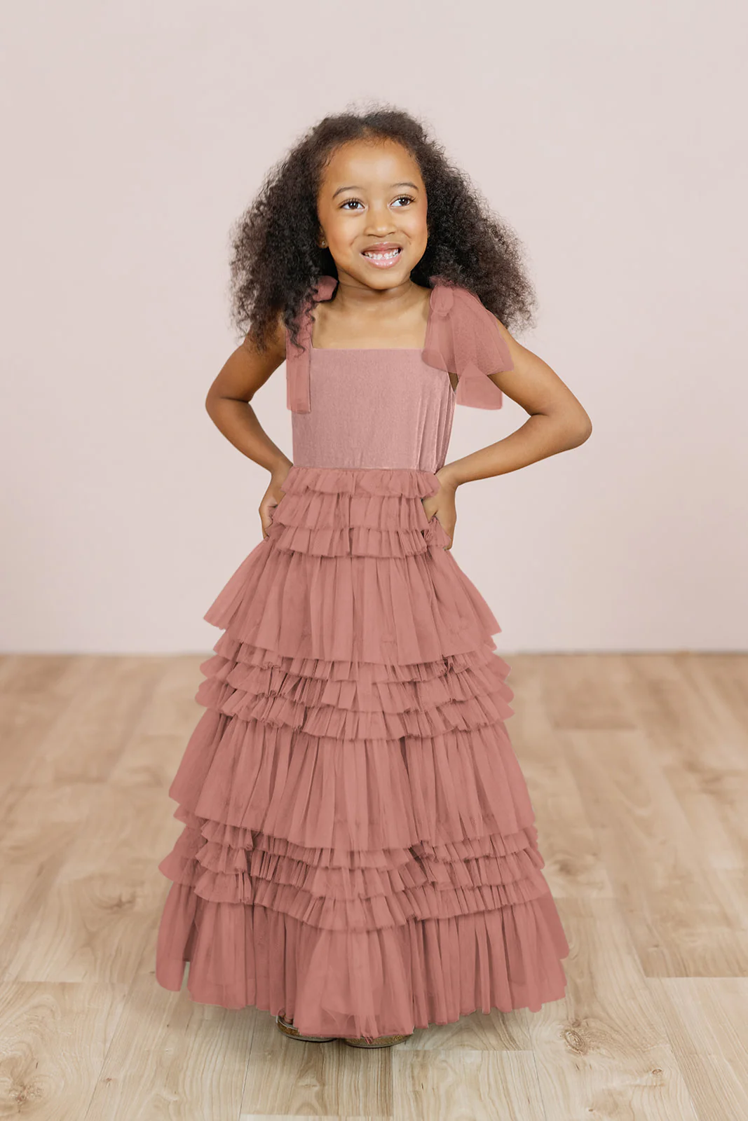 Kids Tallulah Velvet + Tulle Dress | Made To Order - Image 8