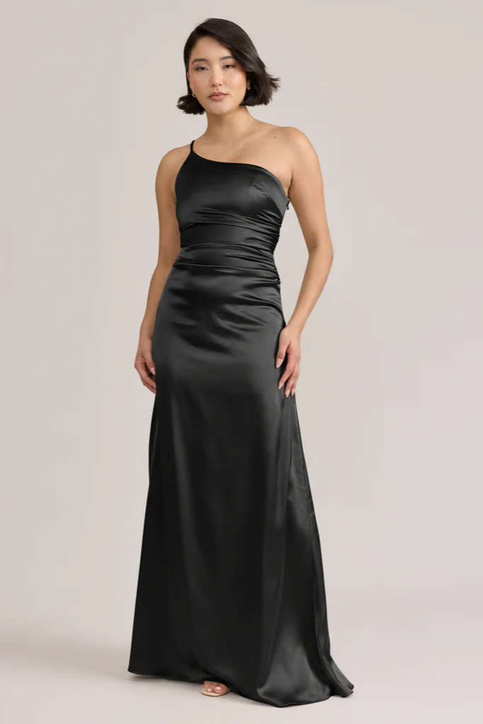 Kira Satin Dress | Ready To Ship | Black