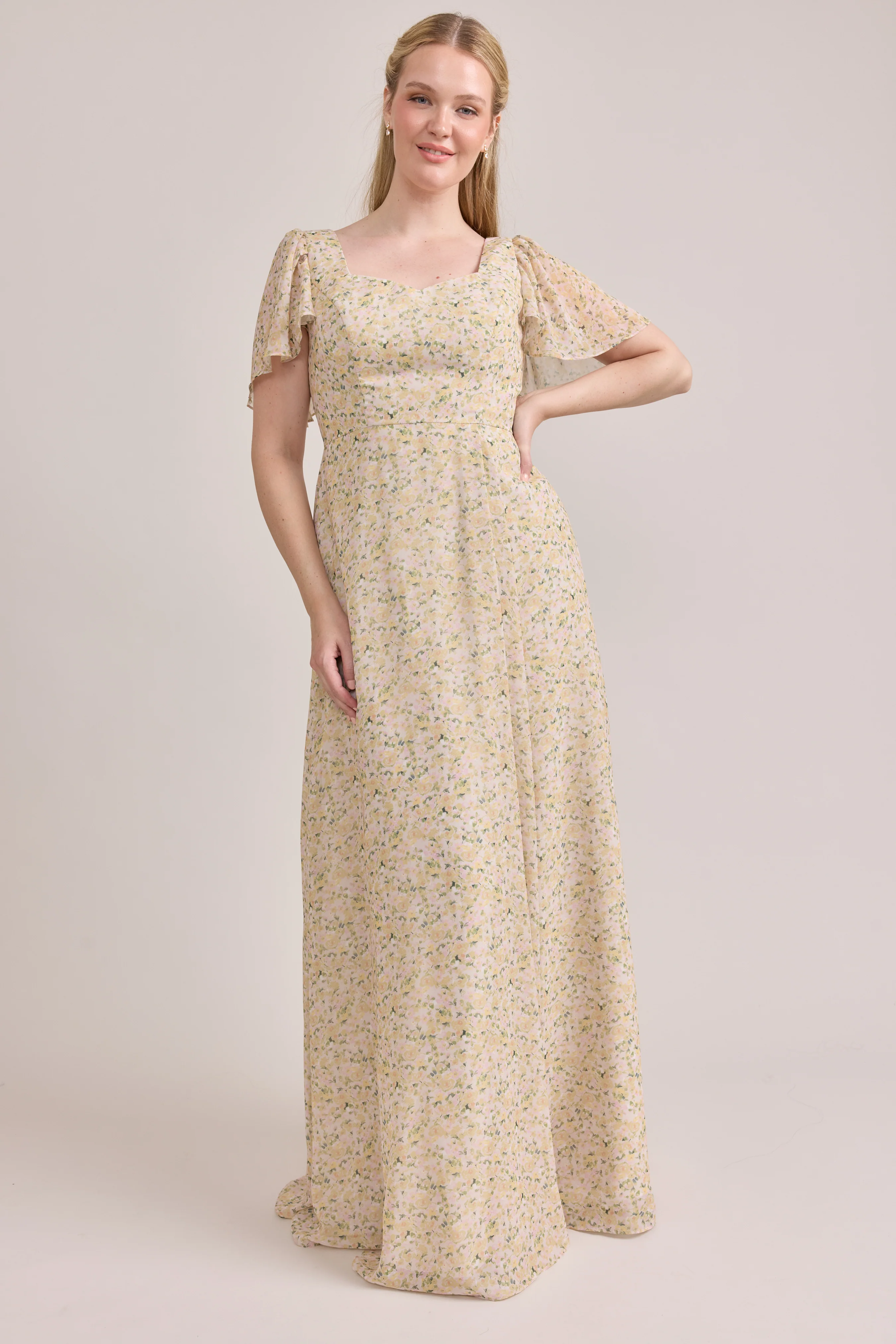 Madeline Convertible Chiffon Floral Print Dress | Made To Order - Image 53