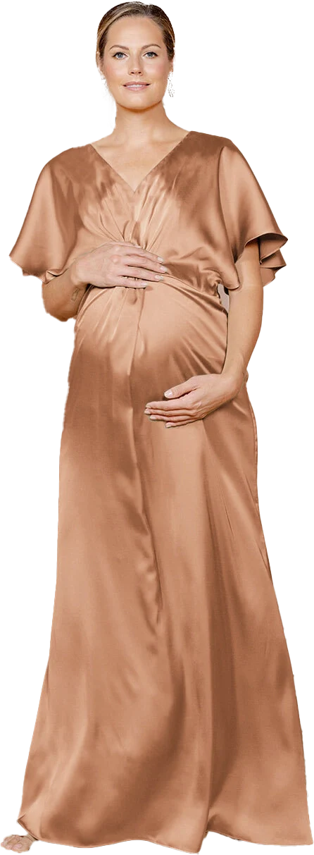 Maternity Gwen Satin Dress | Made To Order - Image 102
