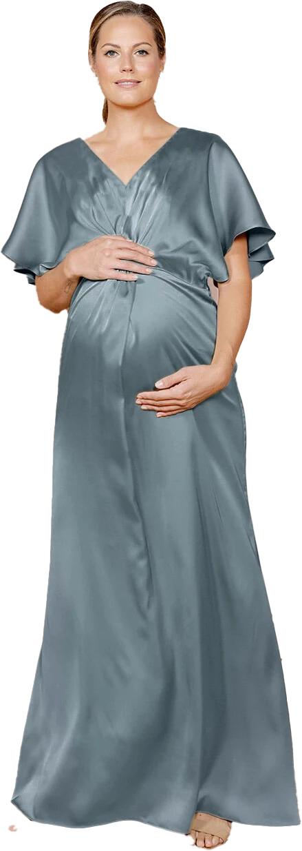 Maternity Gwen Satin Dress | Made To Order - Image 69