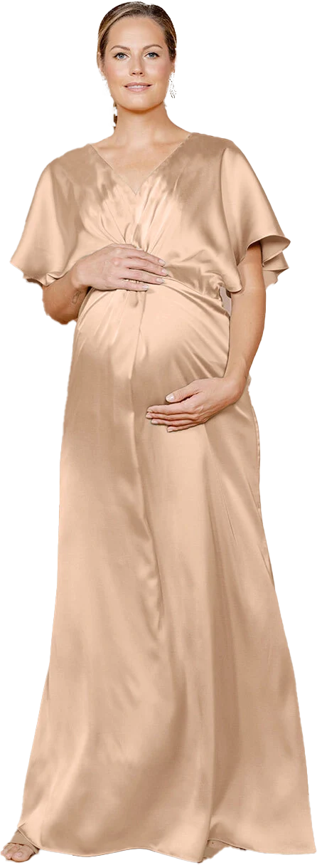 Maternity Gwen Satin Dress | Made To Order - Image 74