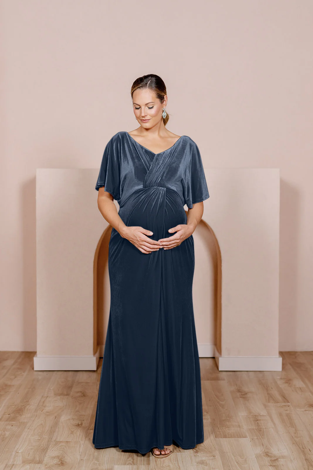 Maternity Gwen Velvet Dress | Made To Order - Image 12