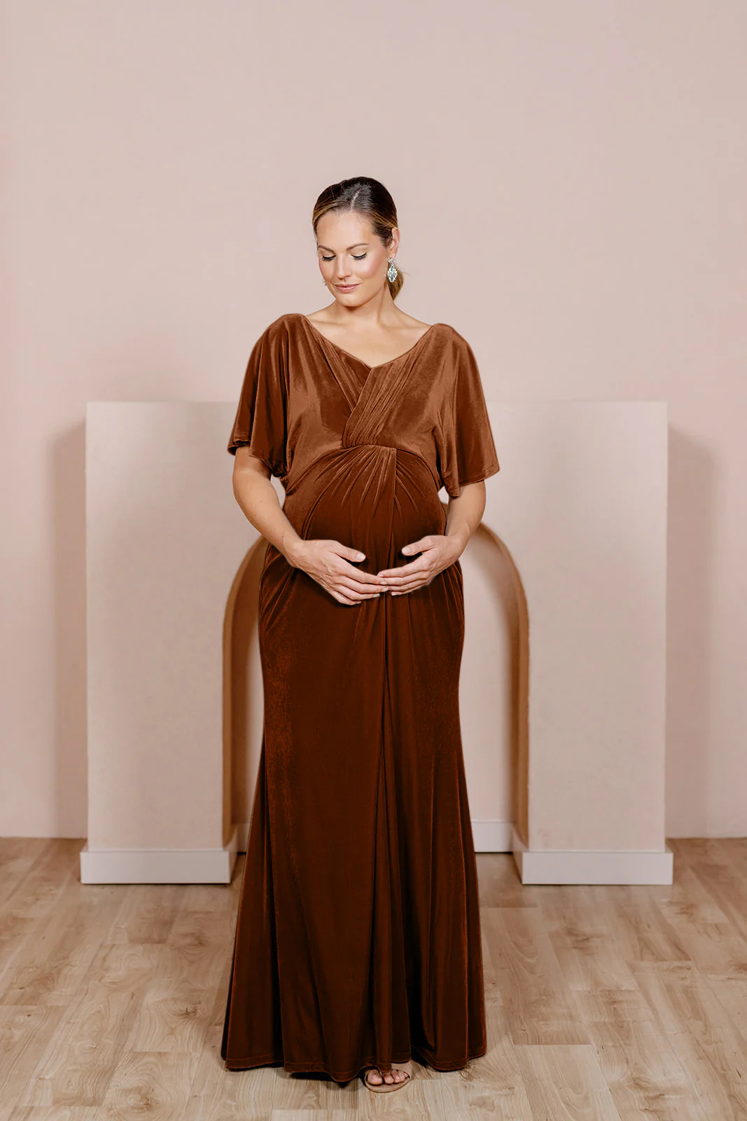 Maternity Gwen Velvet Dress | Made To Order - Image 18