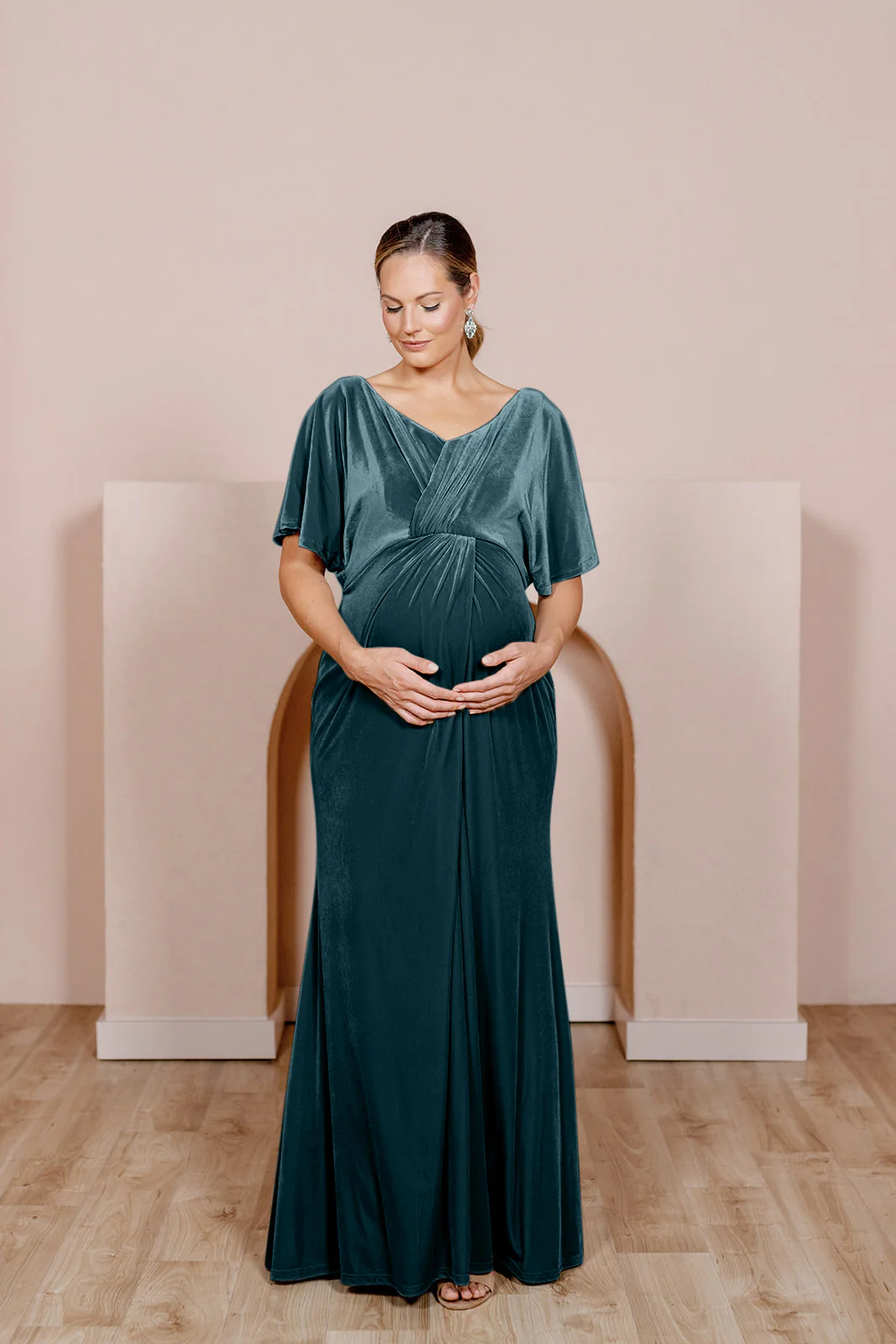 Maternity Gwen Velvet Dress | Made To Order - Image 19