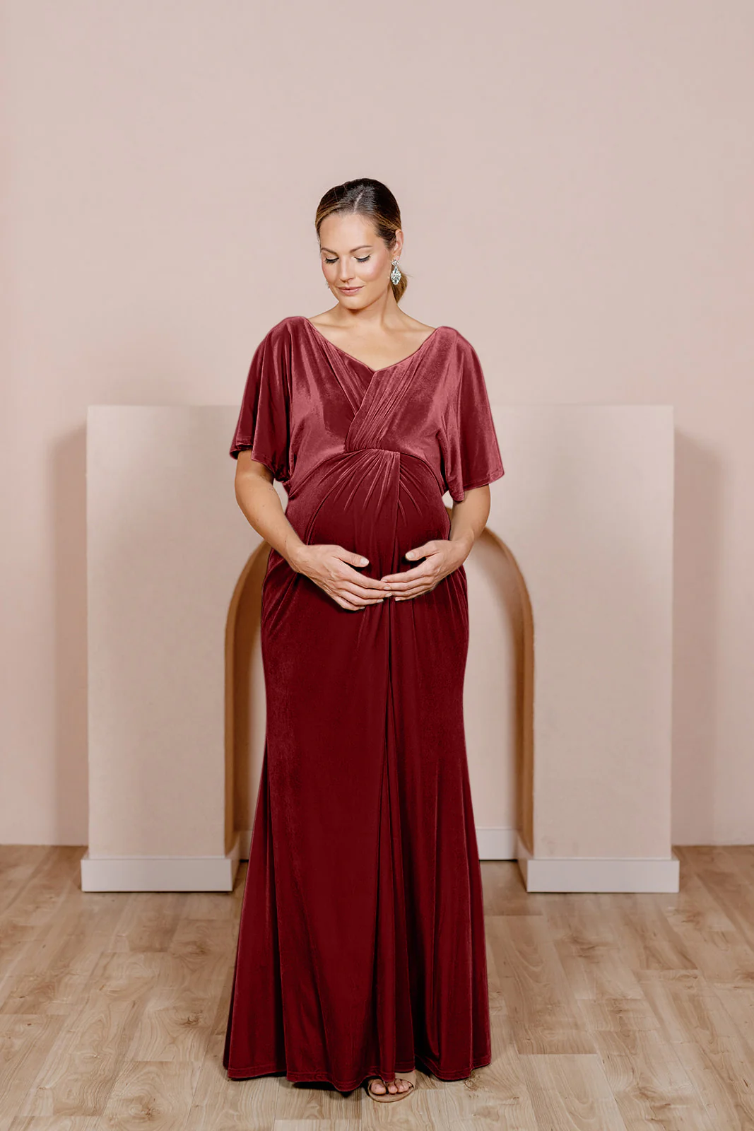Maternity Gwen Velvet Dress | Made To Order - Image 22