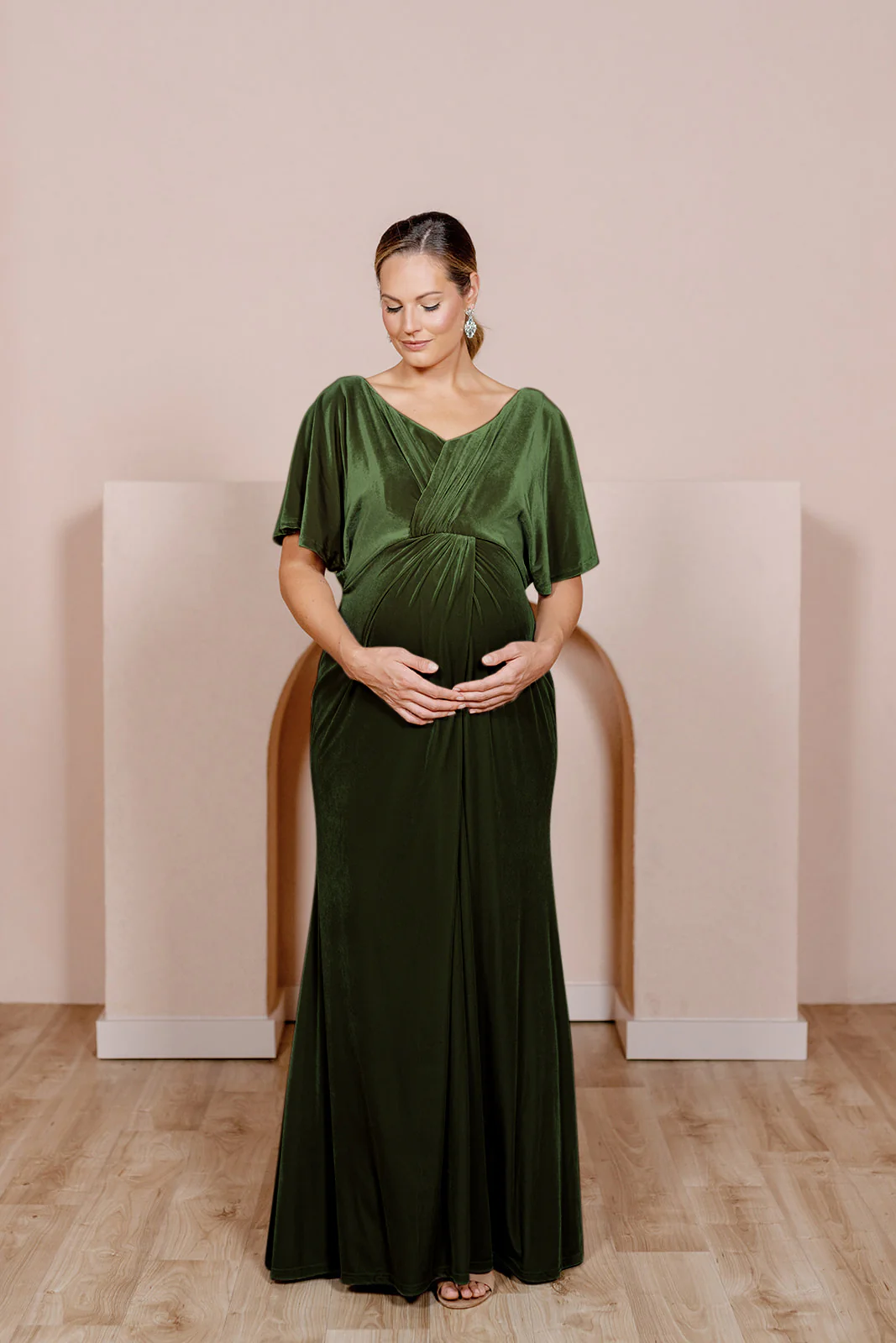 Maternity Gwen Velvet Dress | Made To Order - Image 9