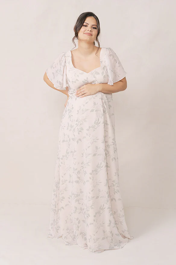Maternity Madeline Convertible Chiffon Floral Print Dress | Made To Order - Image 11