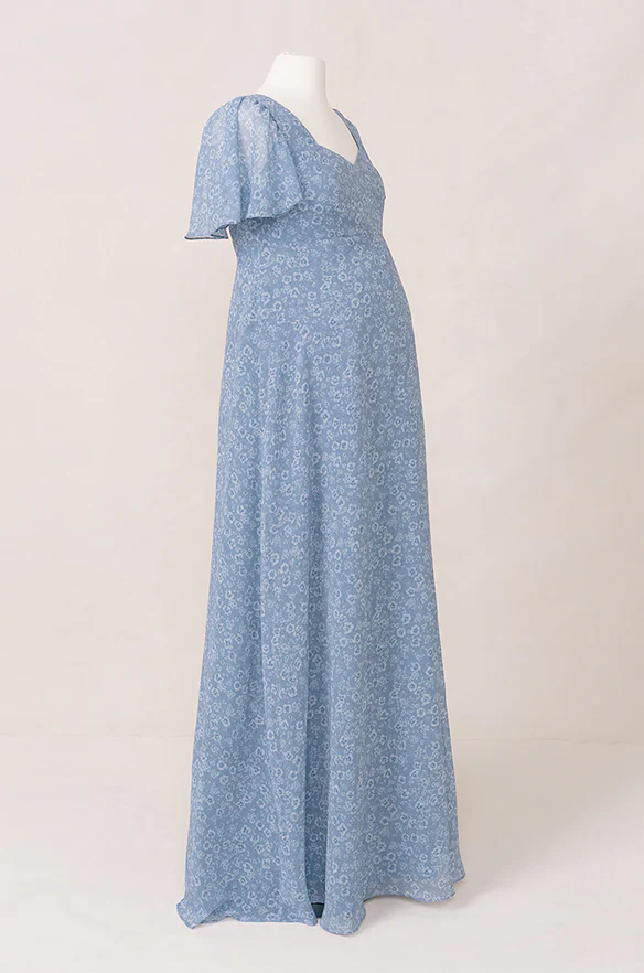 Maternity Madeline Convertible Chiffon Floral Print Dress | Made To Order - Image 12
