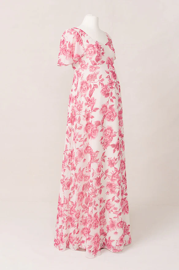 Maternity Madeline Convertible Chiffon Floral Print Dress | Made To Order - Image 14