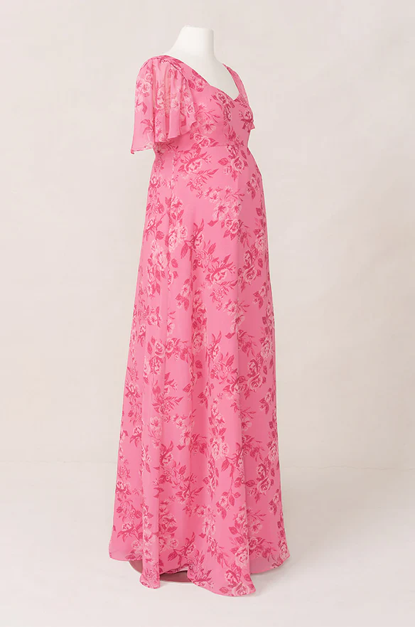 Maternity Madeline Convertible Chiffon Floral Print Dress | Made To Order - Image 15