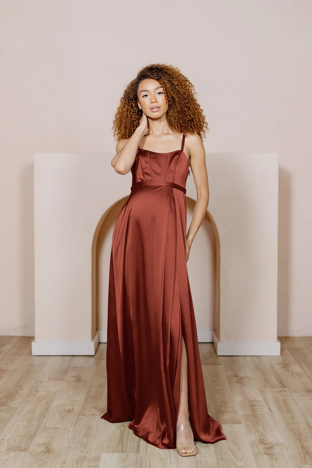 Maternity Nova Satin Dress | Made To Order - Image 23