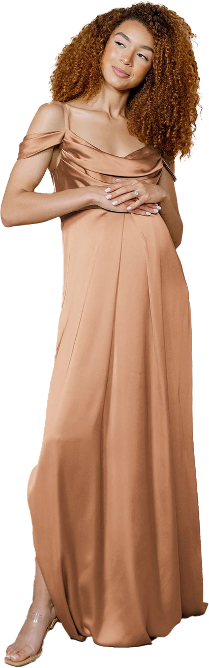 Maternity Sienna Satin Dress | Made To Order - Image 105