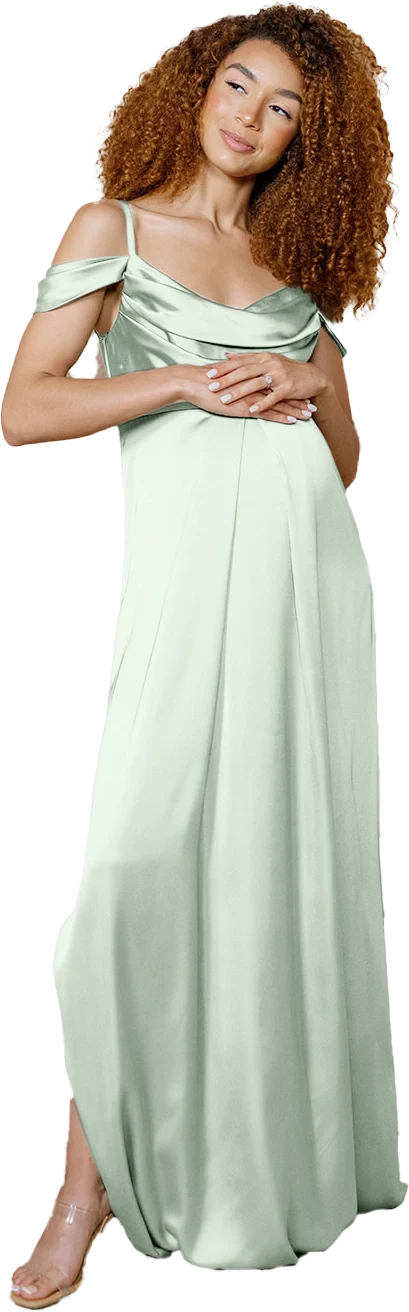 Maternity Sienna Satin Dress | Made To Order - Image 56