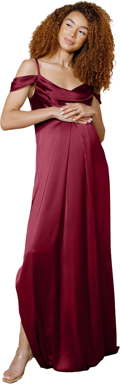 Maternity Sienna Satin Dress | Made To Order - Image 59