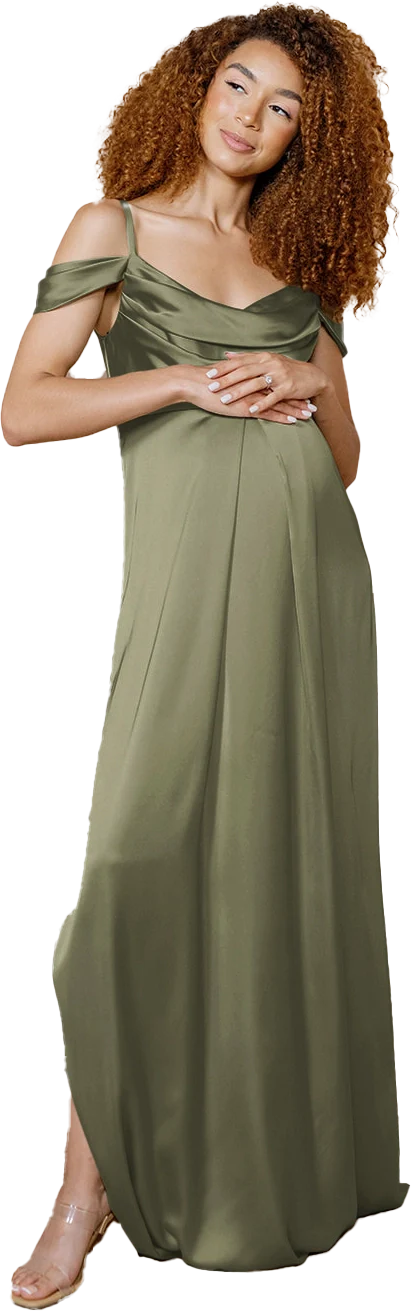Maternity Sienna Satin Dress | Made To Order - Image 87