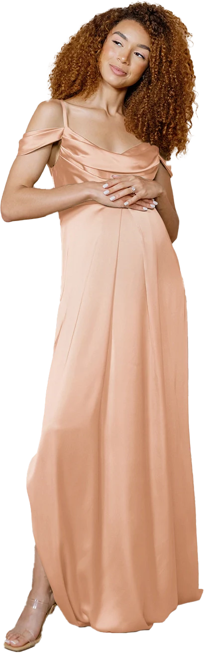 Maternity Sienna Satin Dress | Made To Order - Image 89