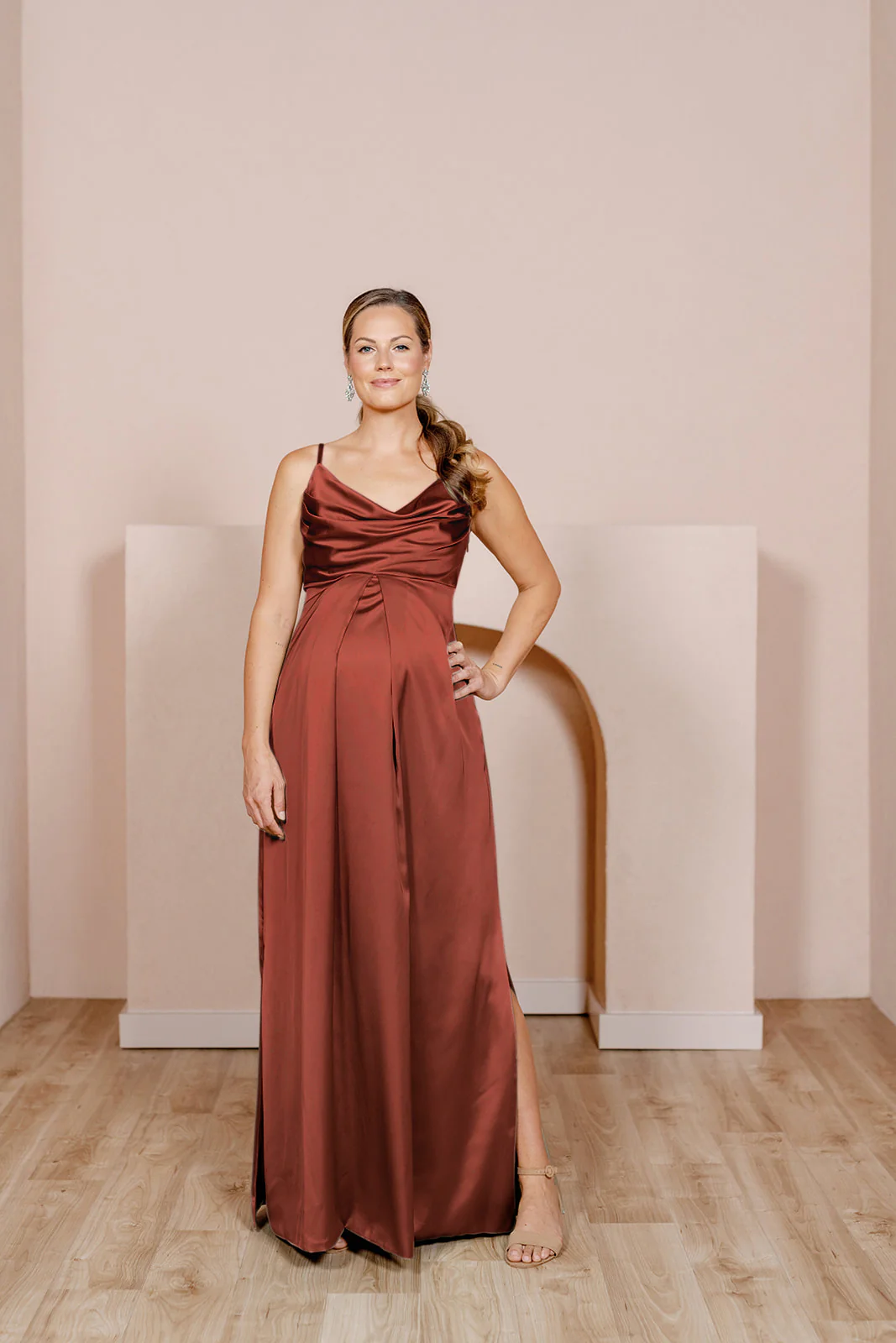 Maternity Skye Satin Dress | Made To Order - Image 26