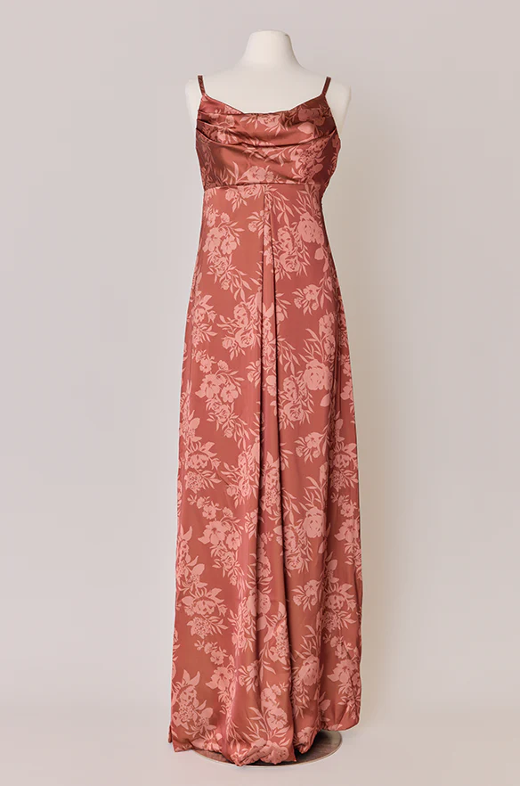 Maternity Skye Satin Floral Print Dress | Made To Order - Image 31