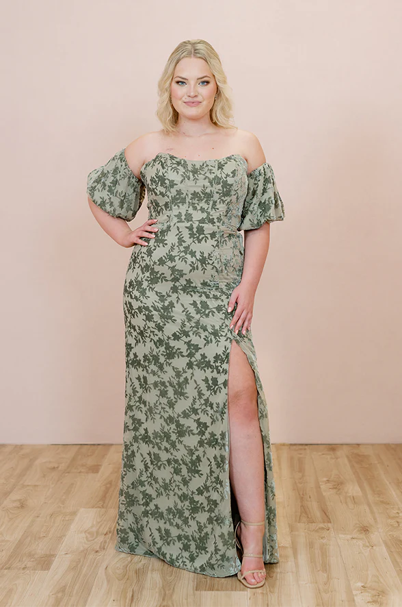Mona Floral Burnout Velvet Dress | Made To Order - Image 10