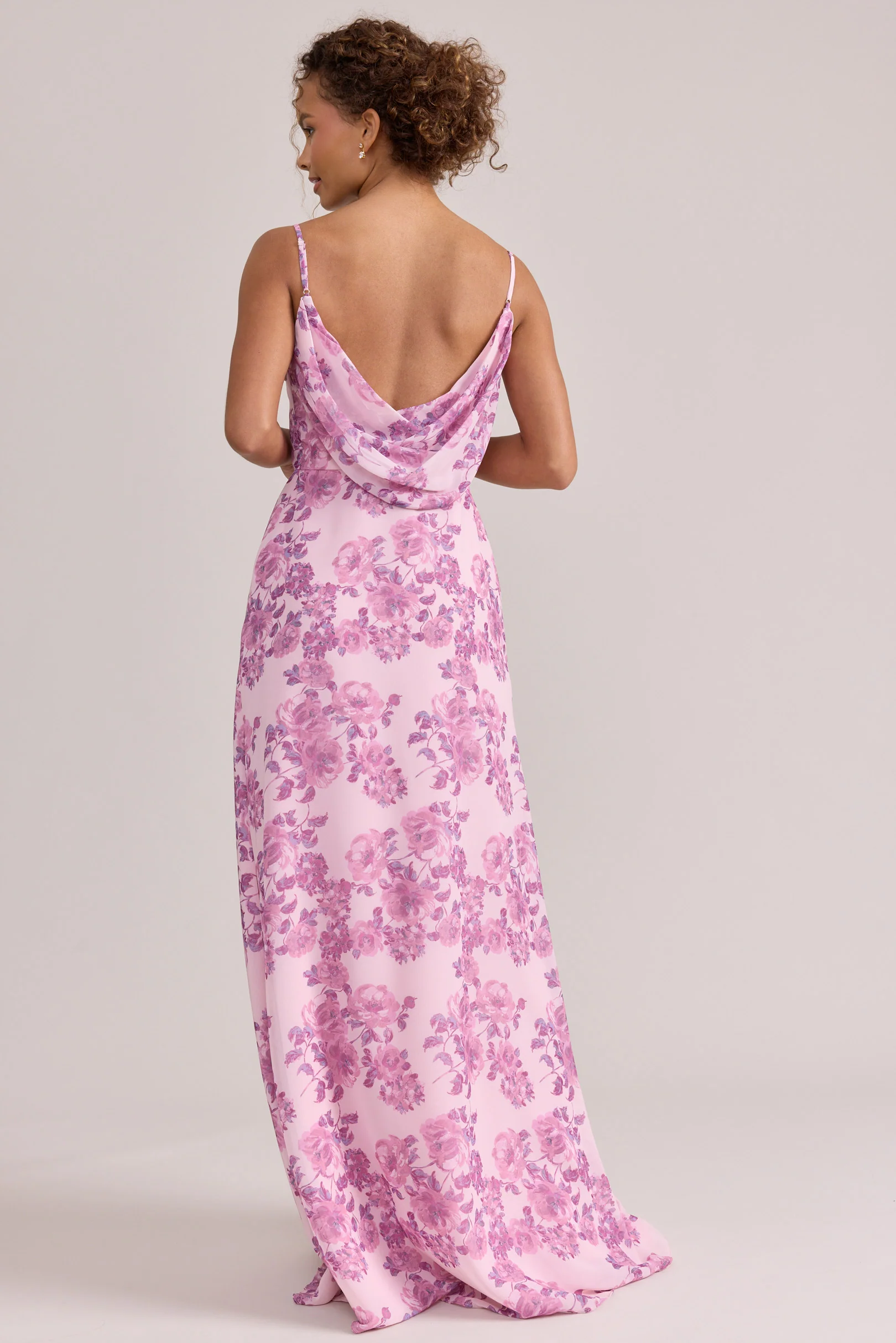 Nadia Chiffon Floral Print Dress | Made To Order - Image 46