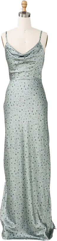 Nadia Satin Floral Print Dress | Made To Order - Image 63