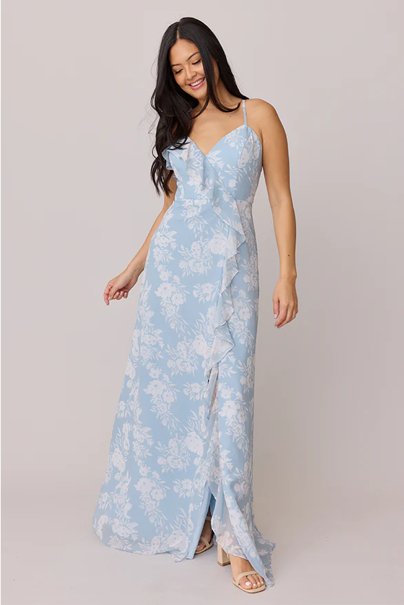 Paloma Chiffon Floral Print Dress | Made To Order - Image 32