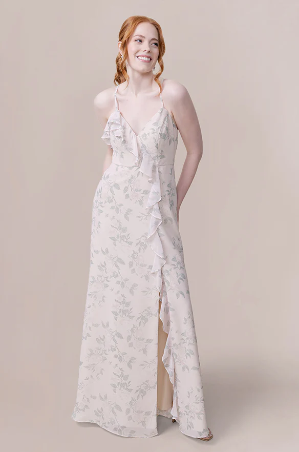 Paloma Chiffon Floral Print Dress | Made To Order - Image 8