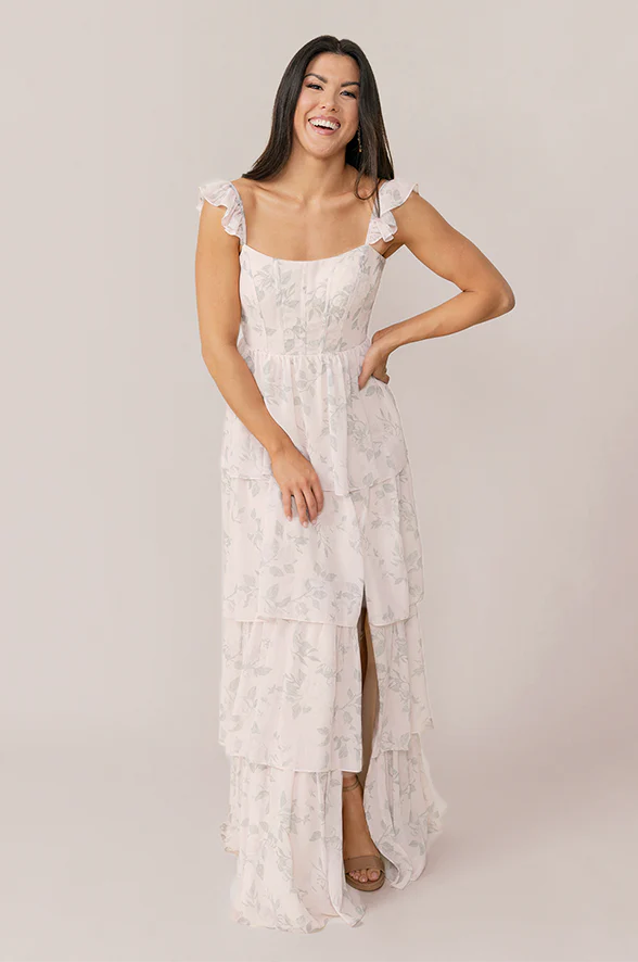 Poppy Chiffon Floral Print Dress | Made To Order - Image 20