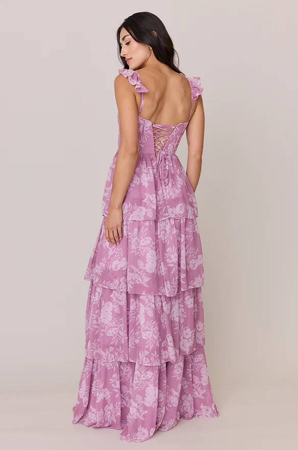 Poppy Chiffon Floral Print Dress | Made To Order - Image 30