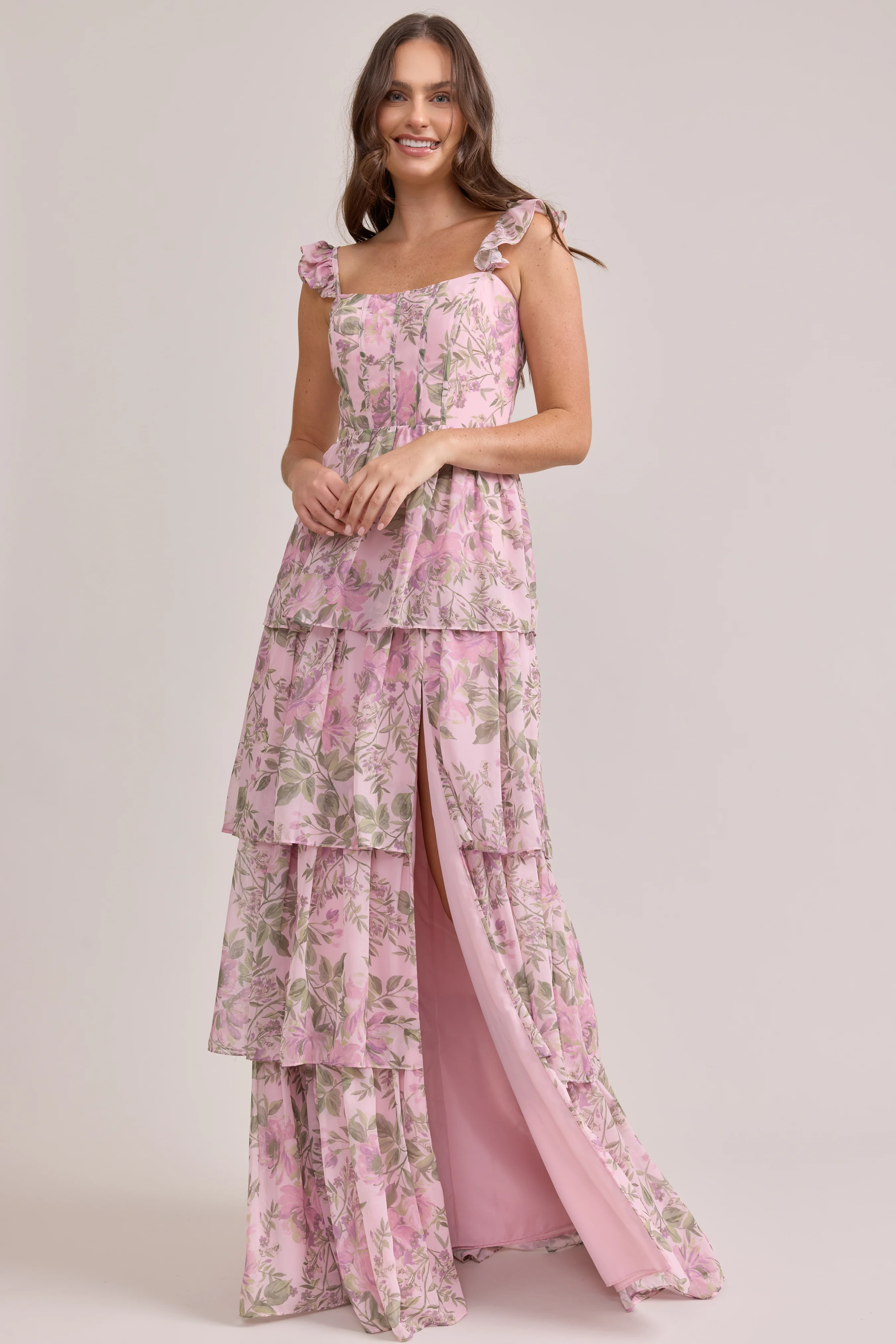 Poppy Chiffon Floral Print Dress | Made To Order - Image 74