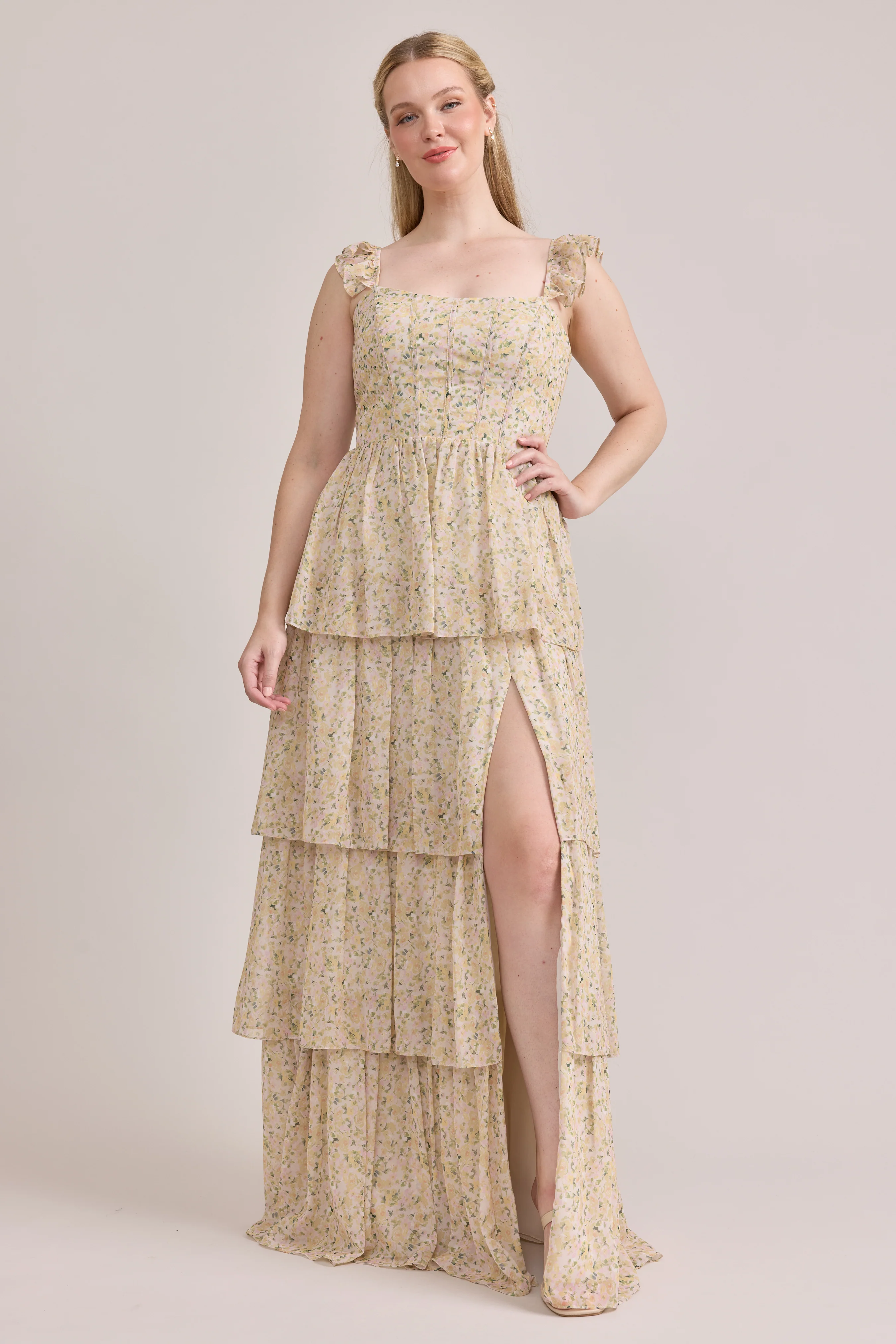 Poppy Chiffon Floral Print Dress | Made To Order - Image 89