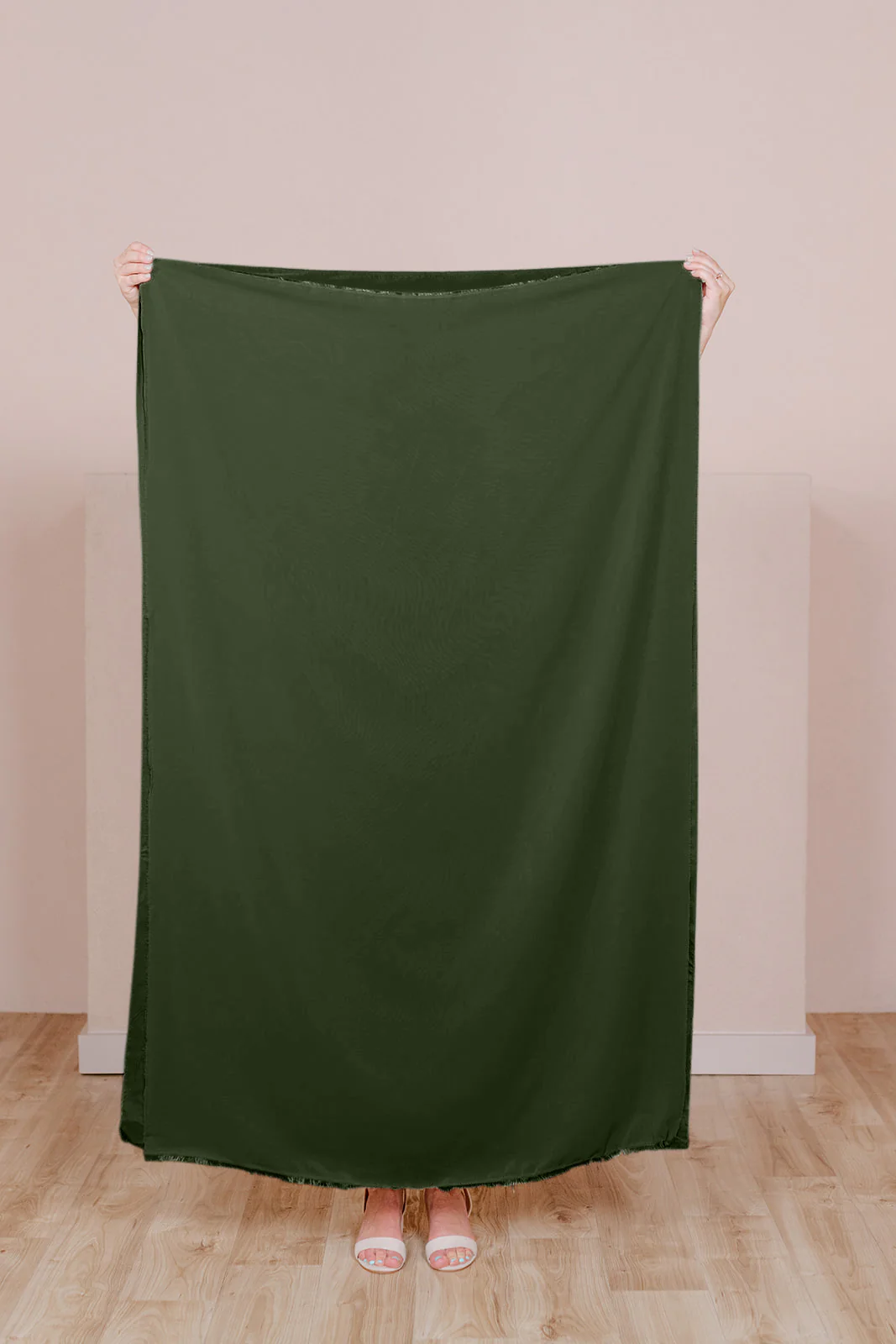 Pre-Cut Chiffon Fabric by Yard | Ready To Ship | Deep Olive