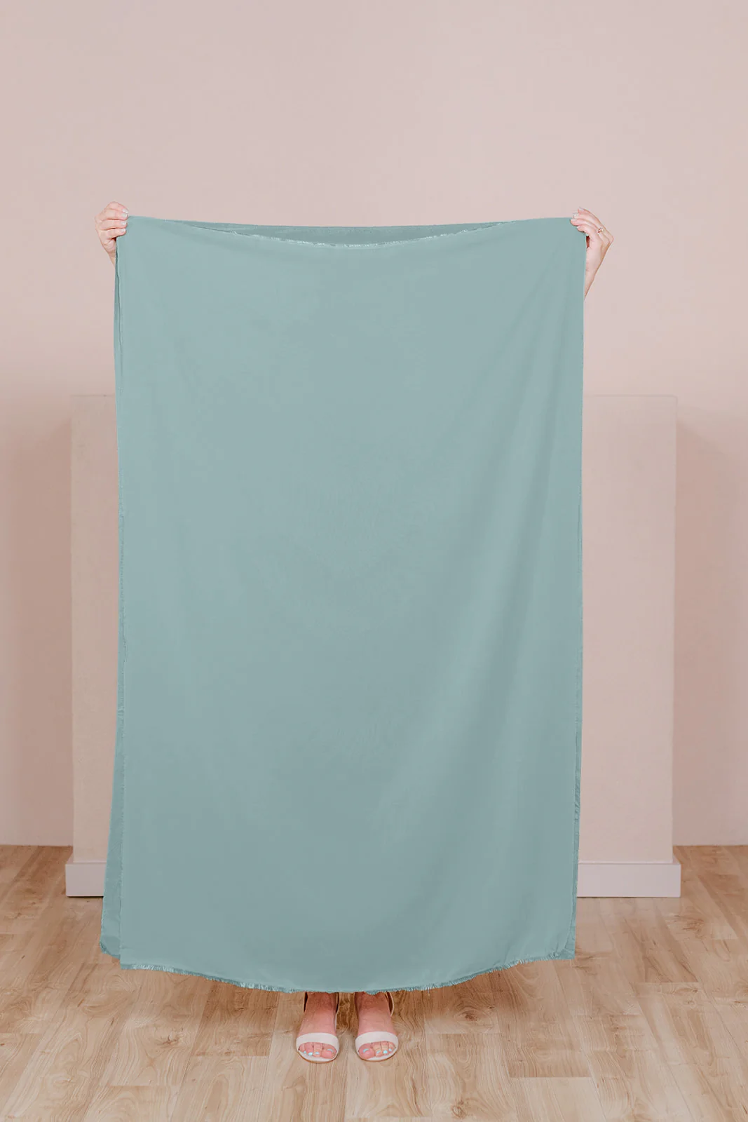 Pre-Cut Chiffon Fabric by Yard | Ready To Ship | Powder Sky