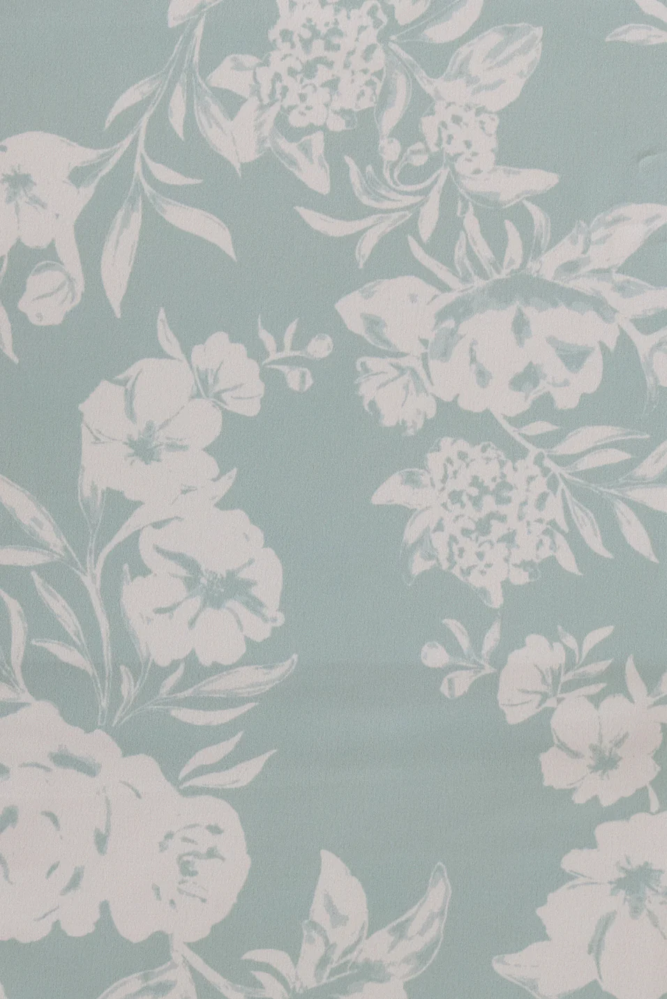 Pre-Cut Satin Floral Print Fabric By Yard | Ready To Ship | Sage and Champagne Bouquet