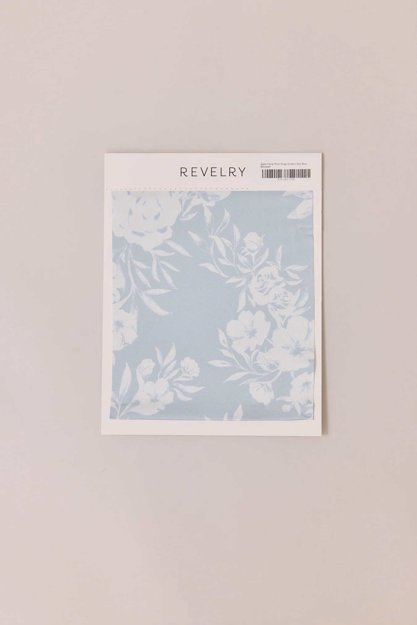 Satin Floral Print Mega Swatch | Ready To Ship | Sky Blue Bouquet