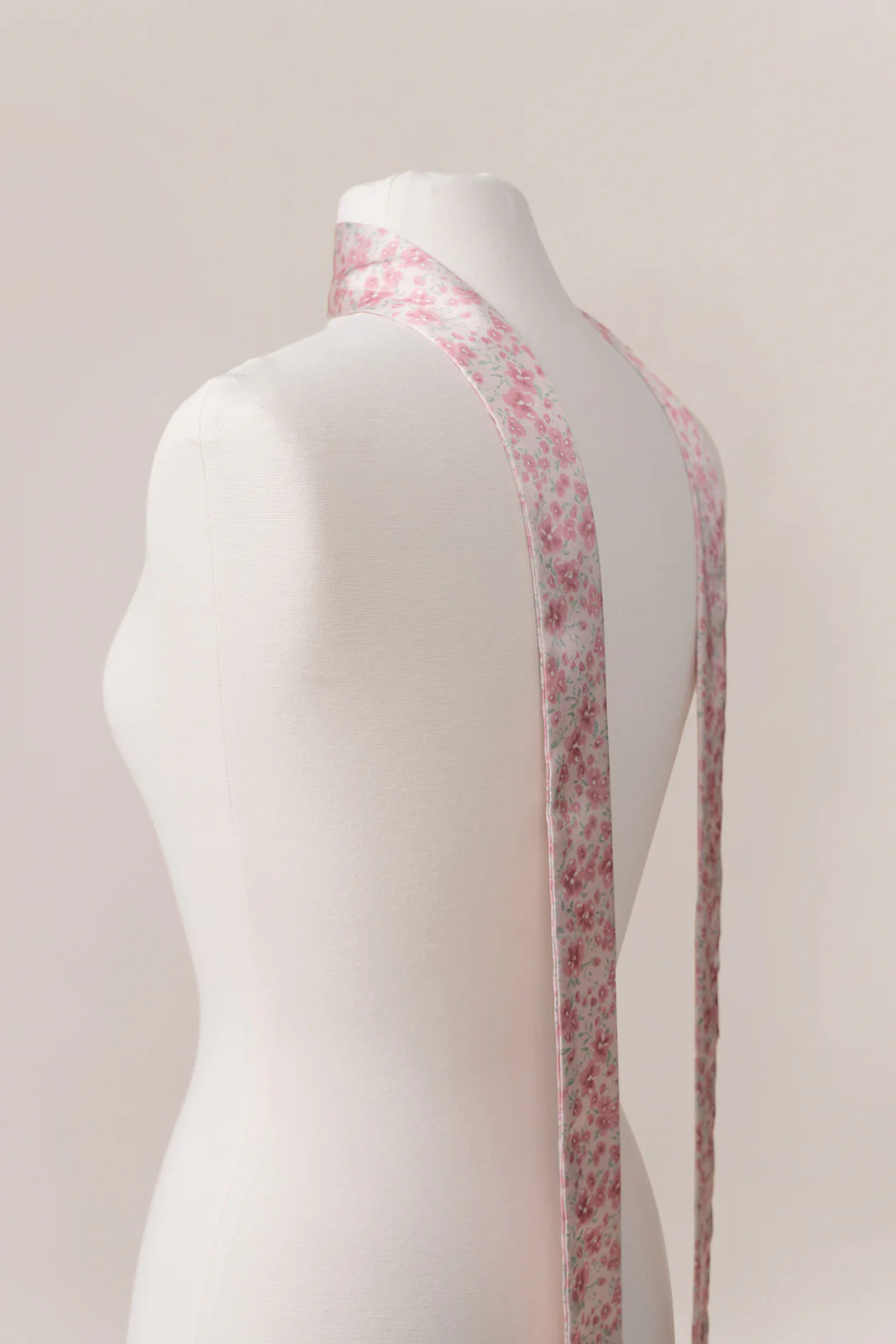 Satin Floral Print Skinny Scarf | Made To Order - Image 14