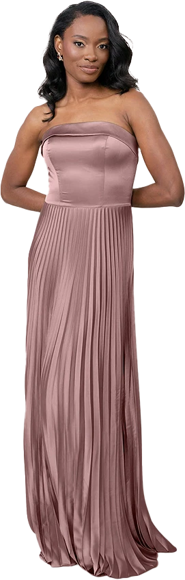 Saylor Satin Pleated Dress | Made To Order - Image 87