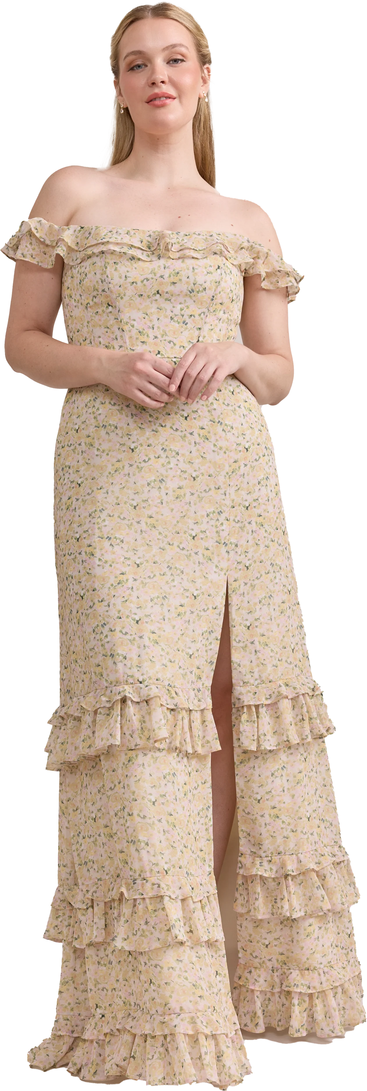 Shea Chiffon Floral Print Dress | Made To Order - Image 36