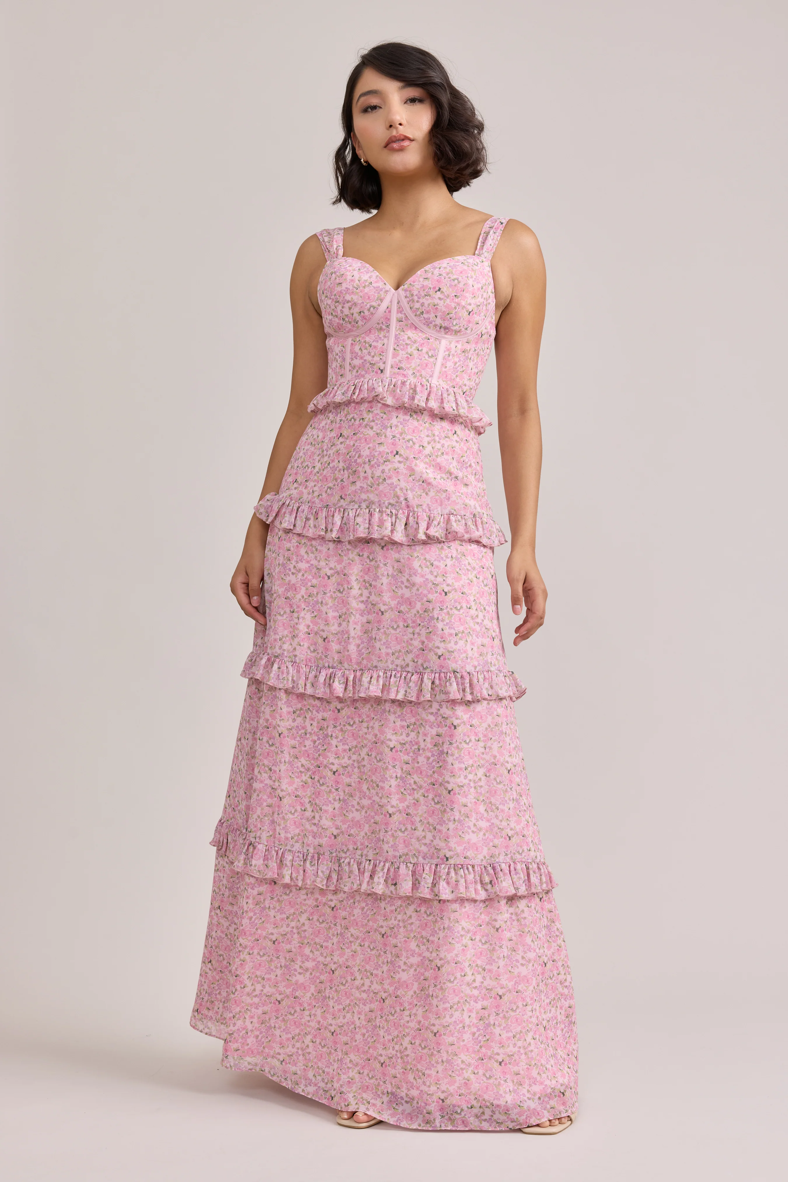Sloane Chiffon Floral Print Dress | Made To Order - Image 74