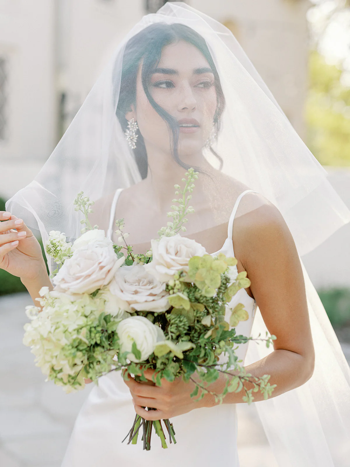 Classic Tulle Fingertip Veil | Ready To Ship - Image 3