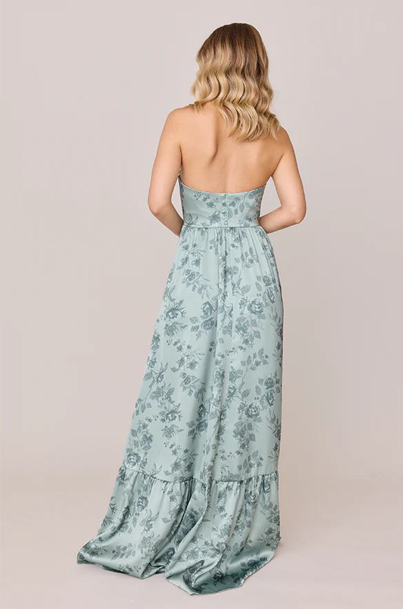 Valentina Satin Floral Print Dress | Made To Order - Image 39